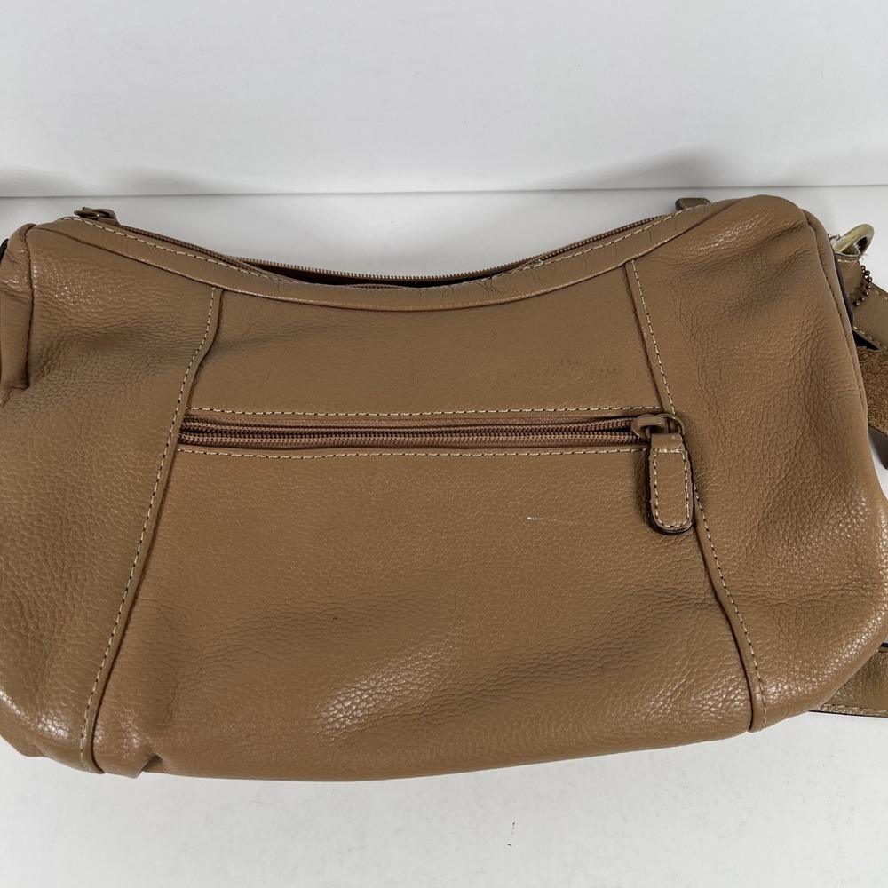 WOMAN'S CROFT & BARROWS‎ TAN/BROWN LEATHER HANDBAG PURSE